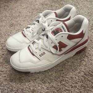 New Balance 550 Men's White & Red Low-Top Sneakers